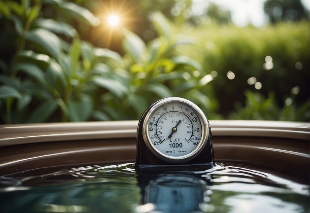 Minimum Temperature for Hot Tub in Summer (thermometer reads 100 degrress celsius)