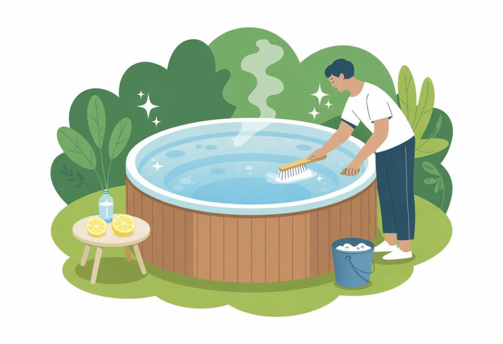 how to remove musty smell from hot tub